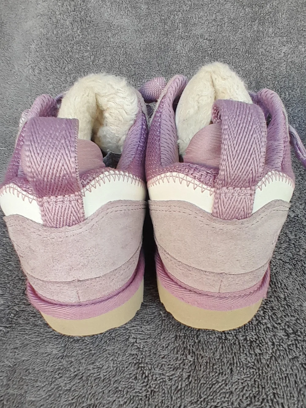 UGG Kids Pink Cozy Lace-Up Sneakers